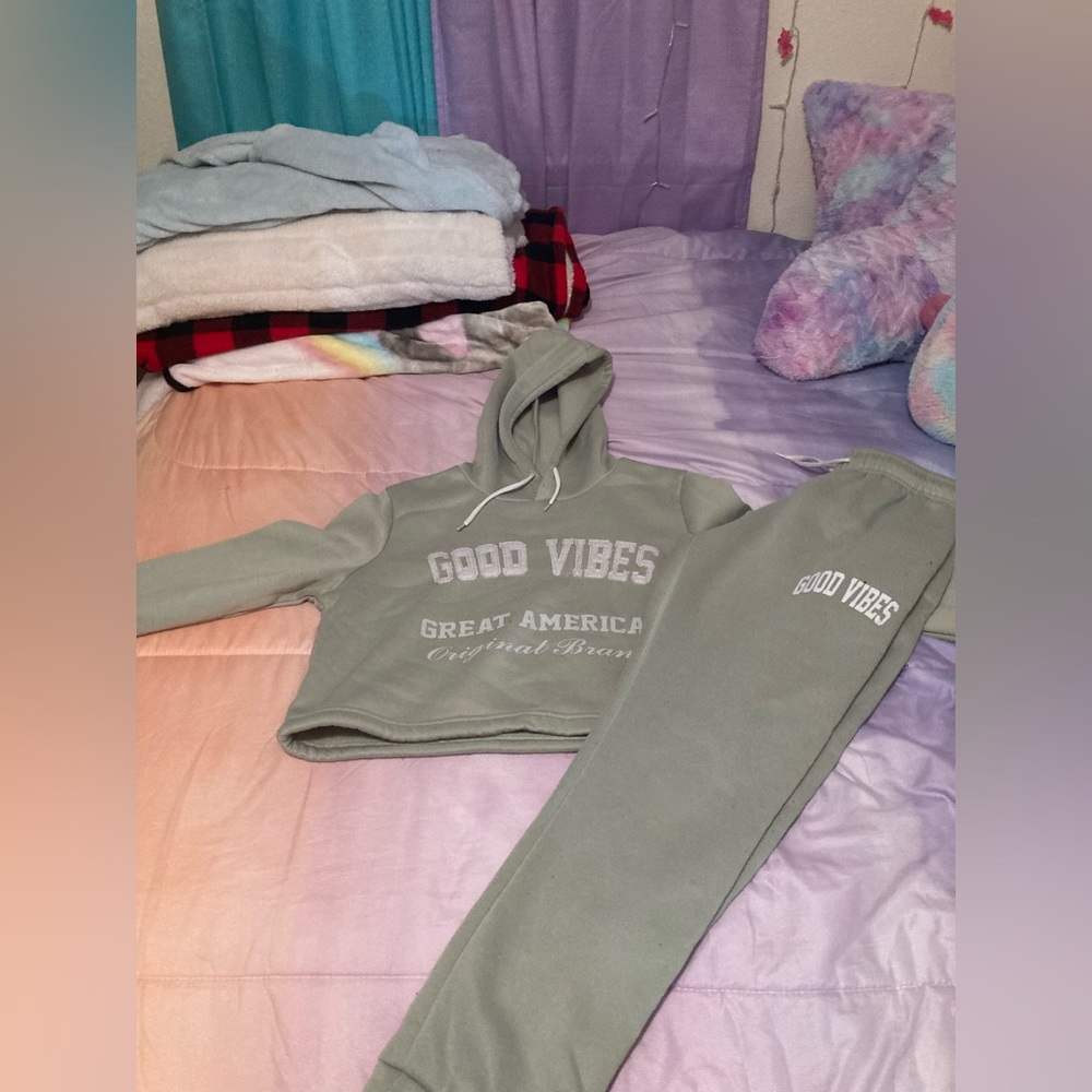 Turquoise Hoodie and Pants (Matching Set)